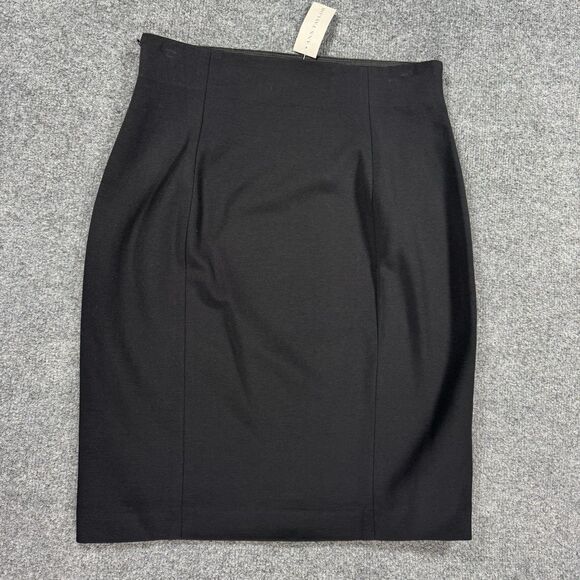 ANN TAYLOR Black Stretch Pencil Skirt Side Zip Women’s Size 4 - Picture 1 of 7